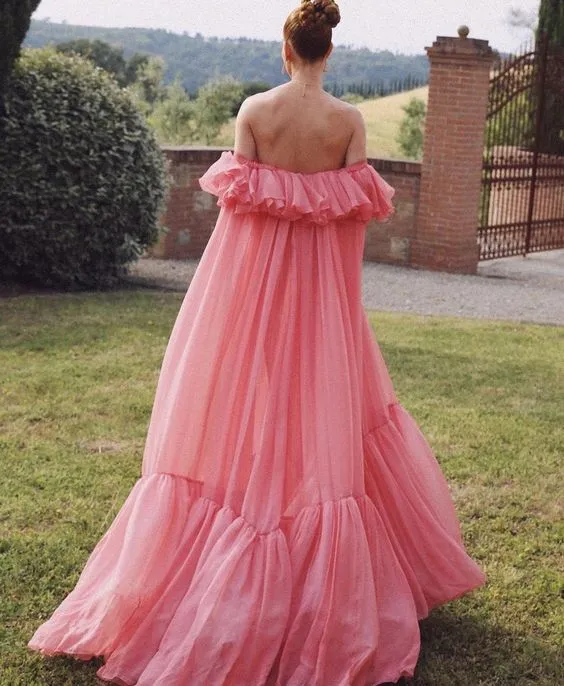 A Line Off Shoulder Long Formal Prom Dress Charming Evening Gown Party Dress