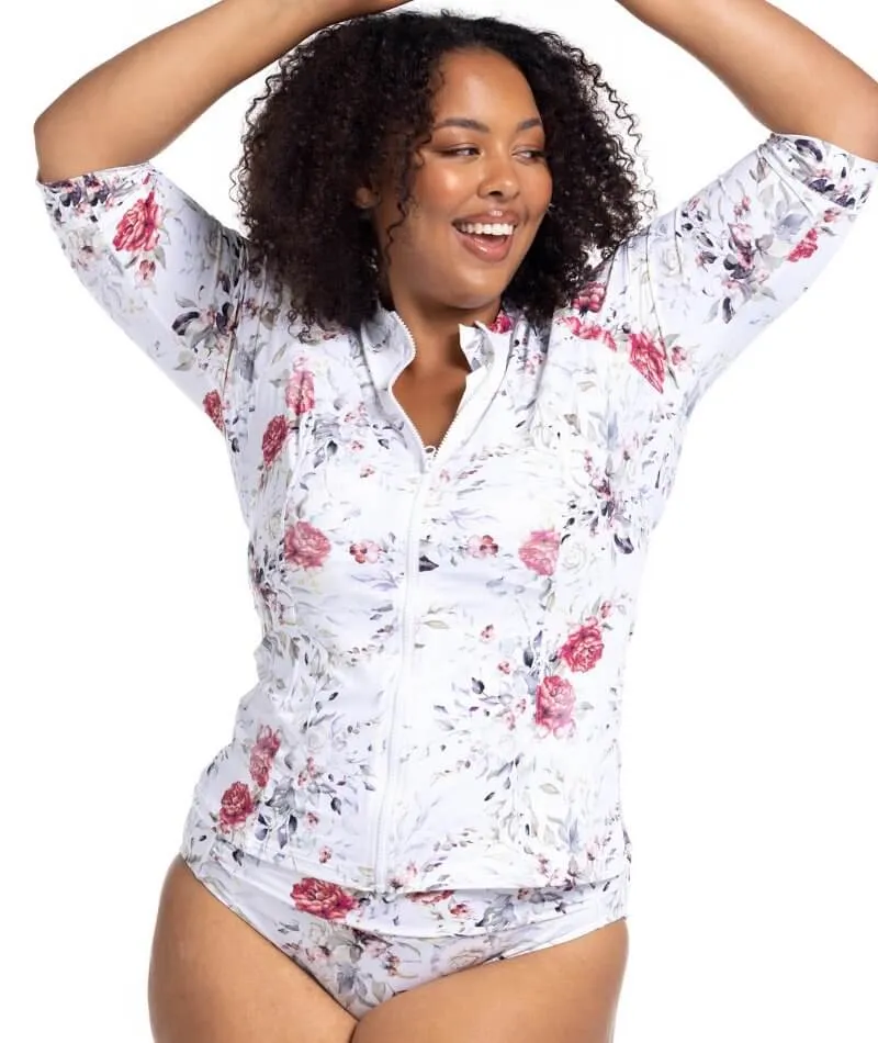 Artesands Clementine Sunsafe Short Sleeve Top - White
