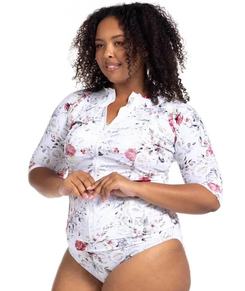 Artesands Clementine Sunsafe Short Sleeve Top - White
