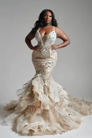 Ava-Rose  Sparkly Princess  White Mermaid Gown  Wedding Dress