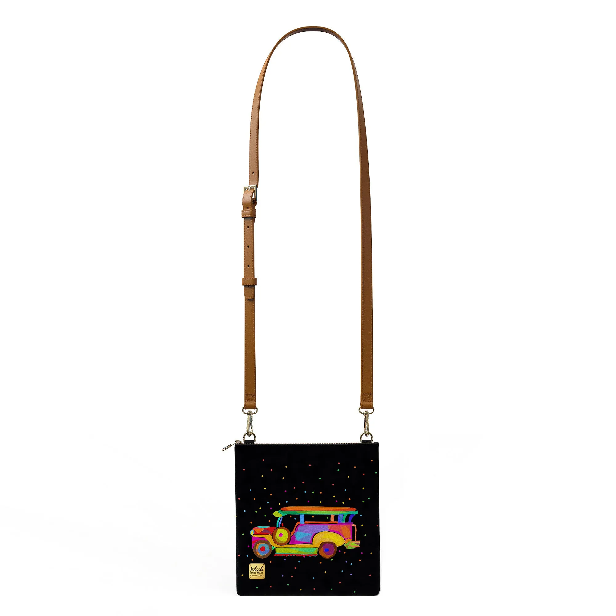 Bibsisita Sling Bag Shoulder Bag - Jeepney Black - Dotted