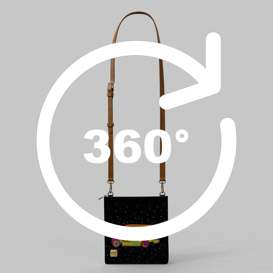 Bibsisita Sling Bag Shoulder Bag - Jeepney Black - Dotted
