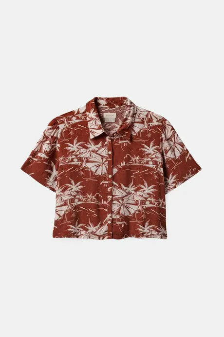 Brixton  RIVIERA S/S WOVEN SHIRT - SEPIA
