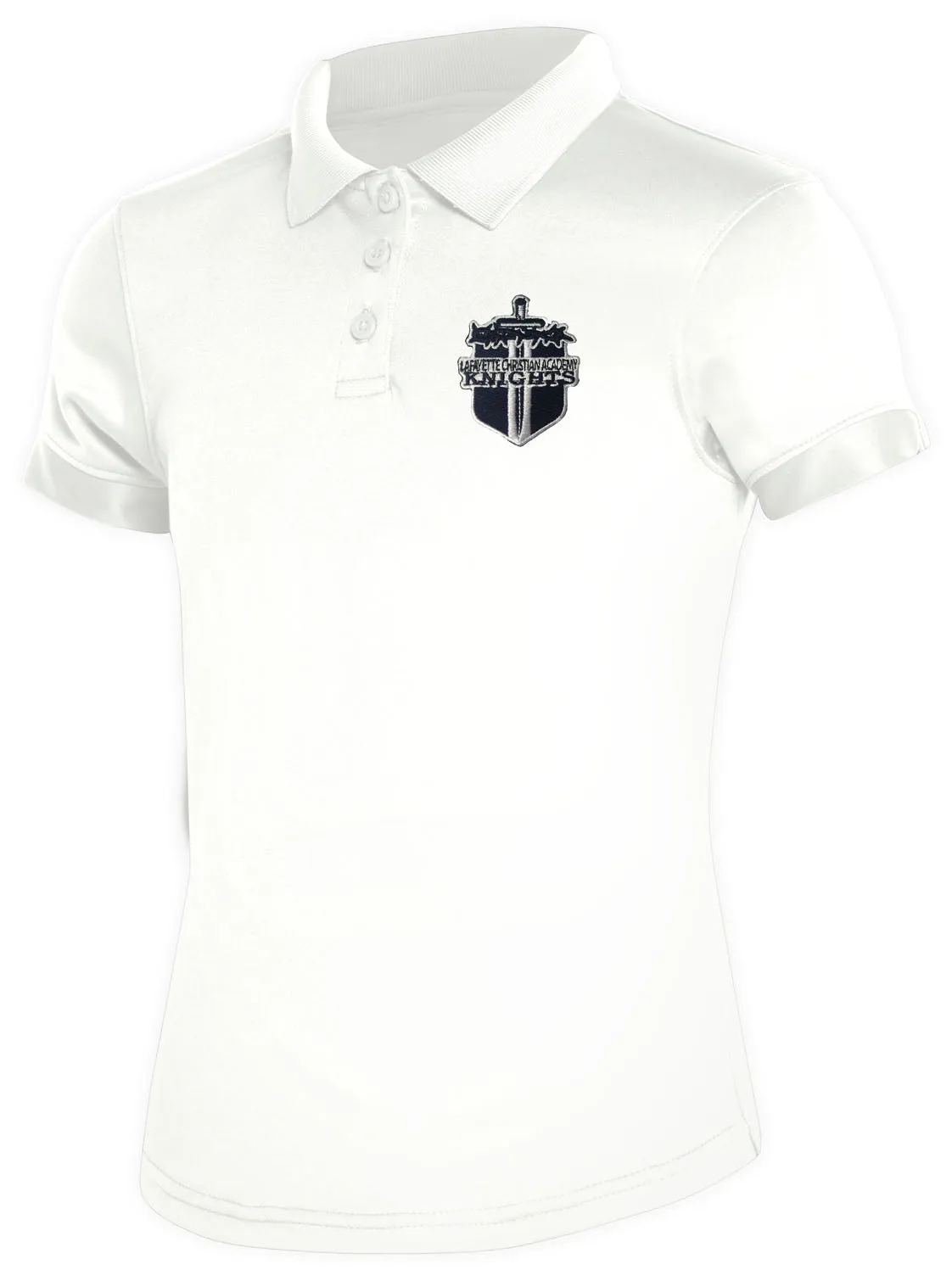 CR DryFit Fem Fit Polo White Short Sleeve