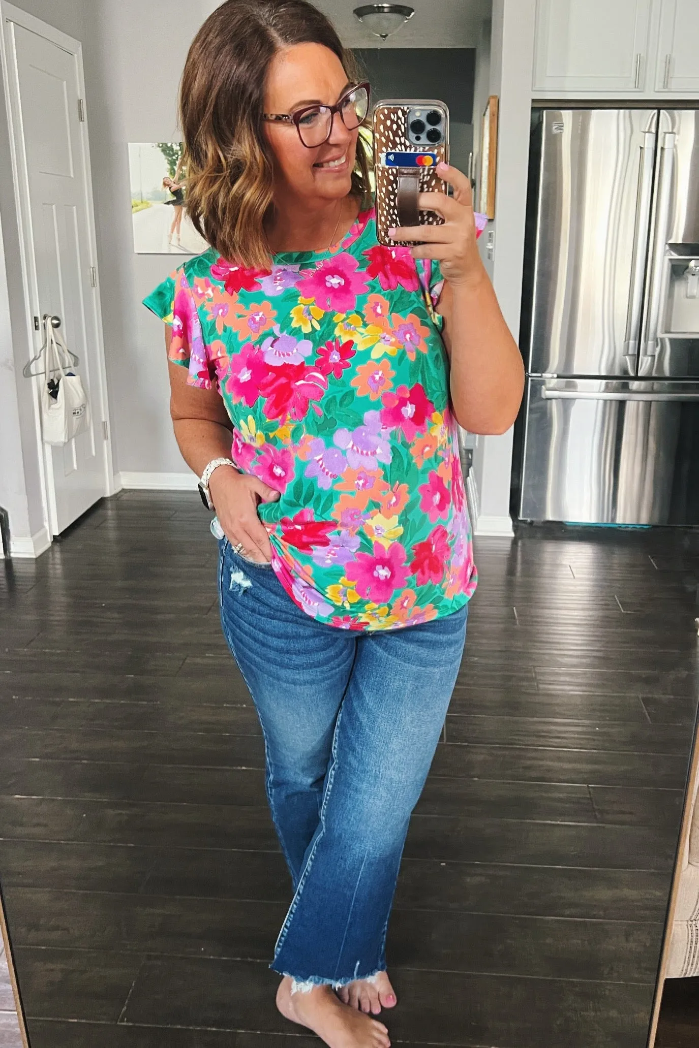 Eunice Ruffle Short Sleeve Top