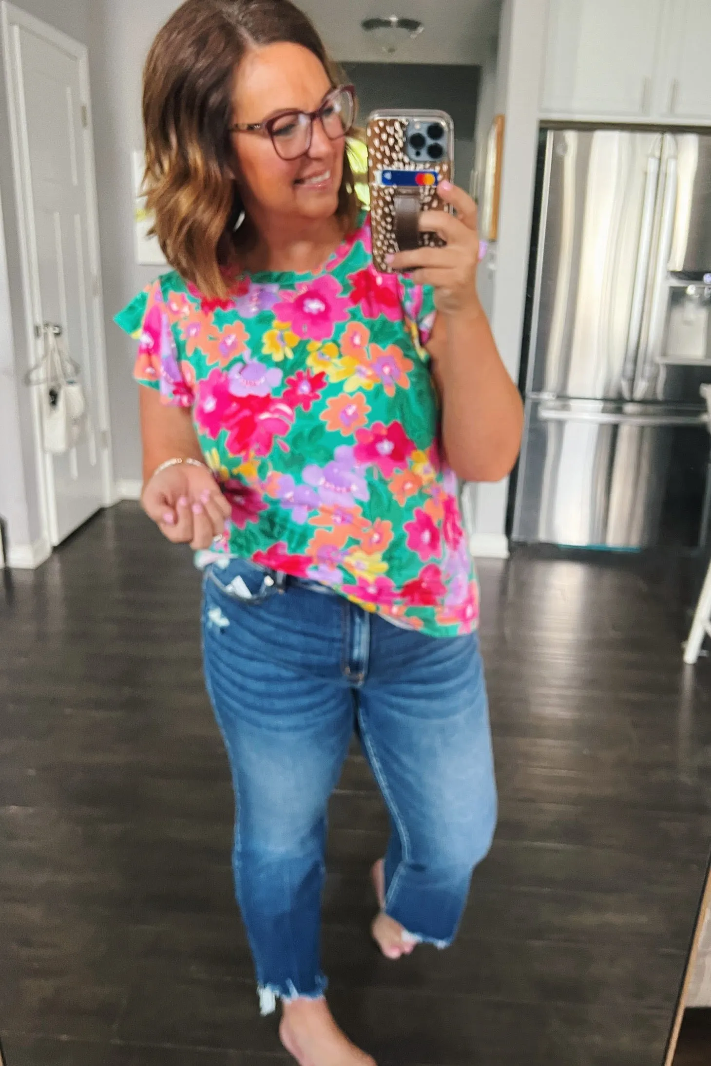 Eunice Ruffle Short Sleeve Top