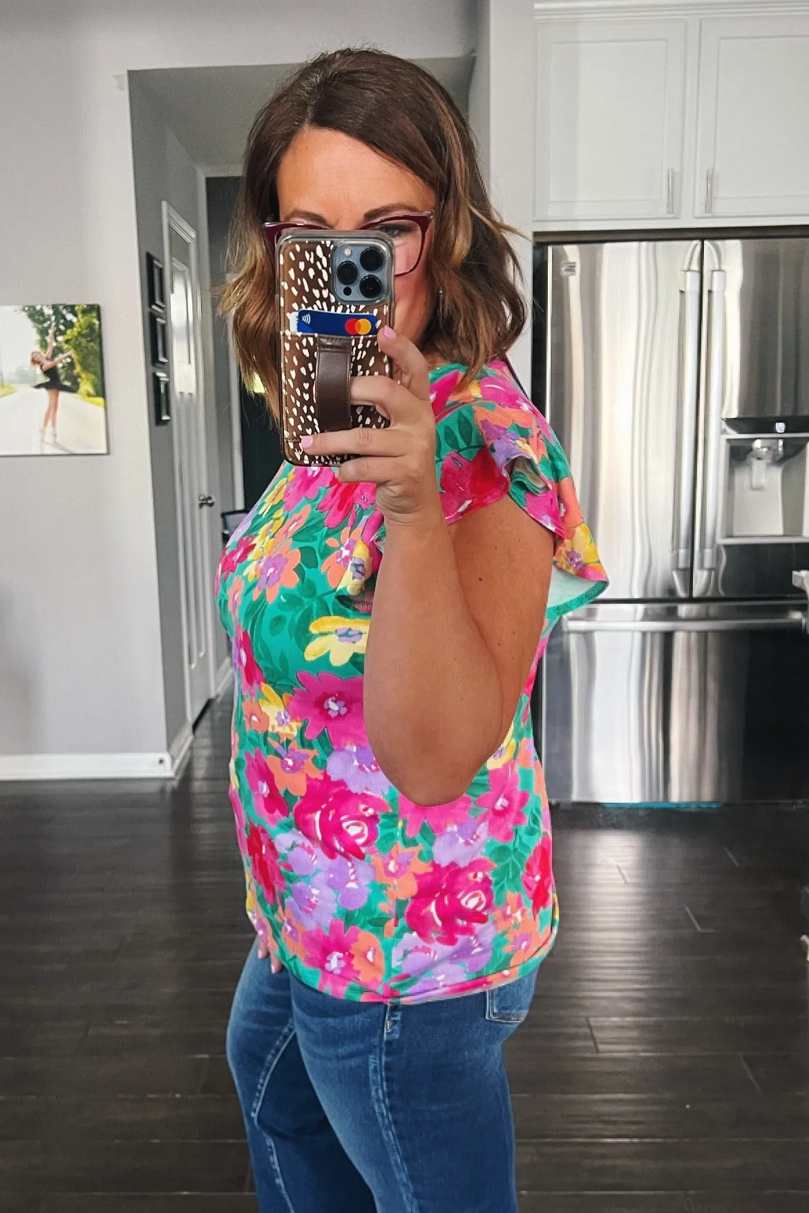 Eunice Ruffle Short Sleeve Top