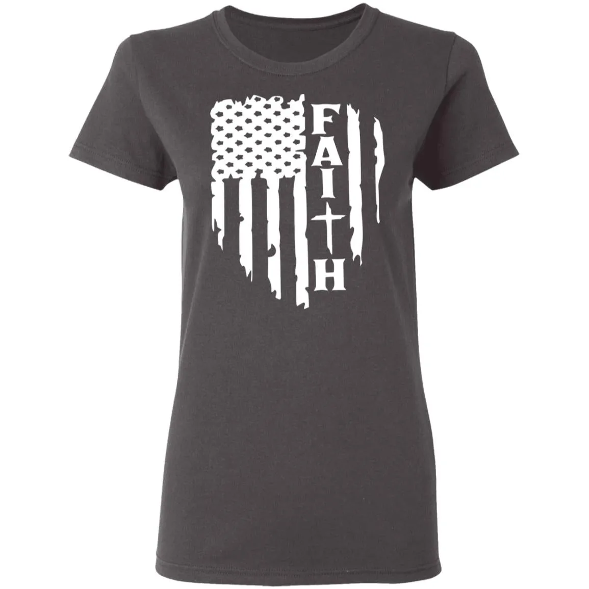 Faith Flag Ladies' 5.3 oz. T-Shirt