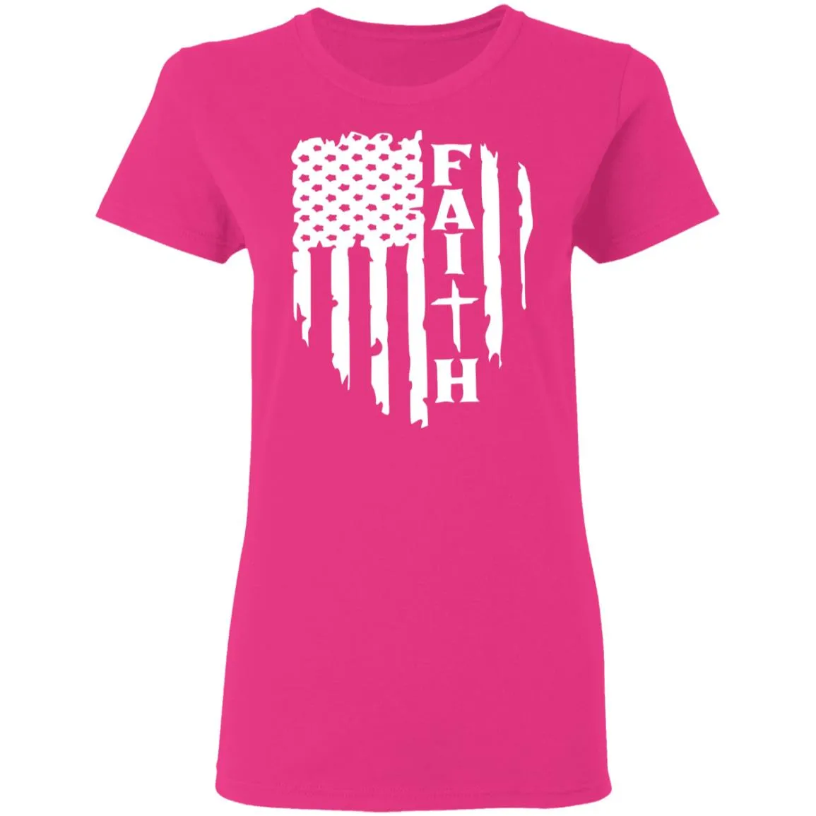 Faith Flag Ladies' 5.3 oz. T-Shirt