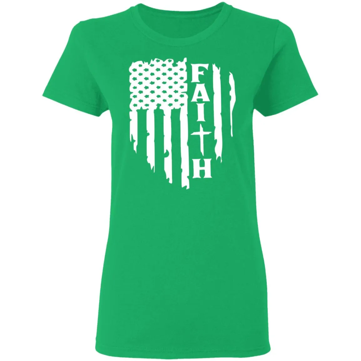 Faith Flag Ladies' 5.3 oz. T-Shirt