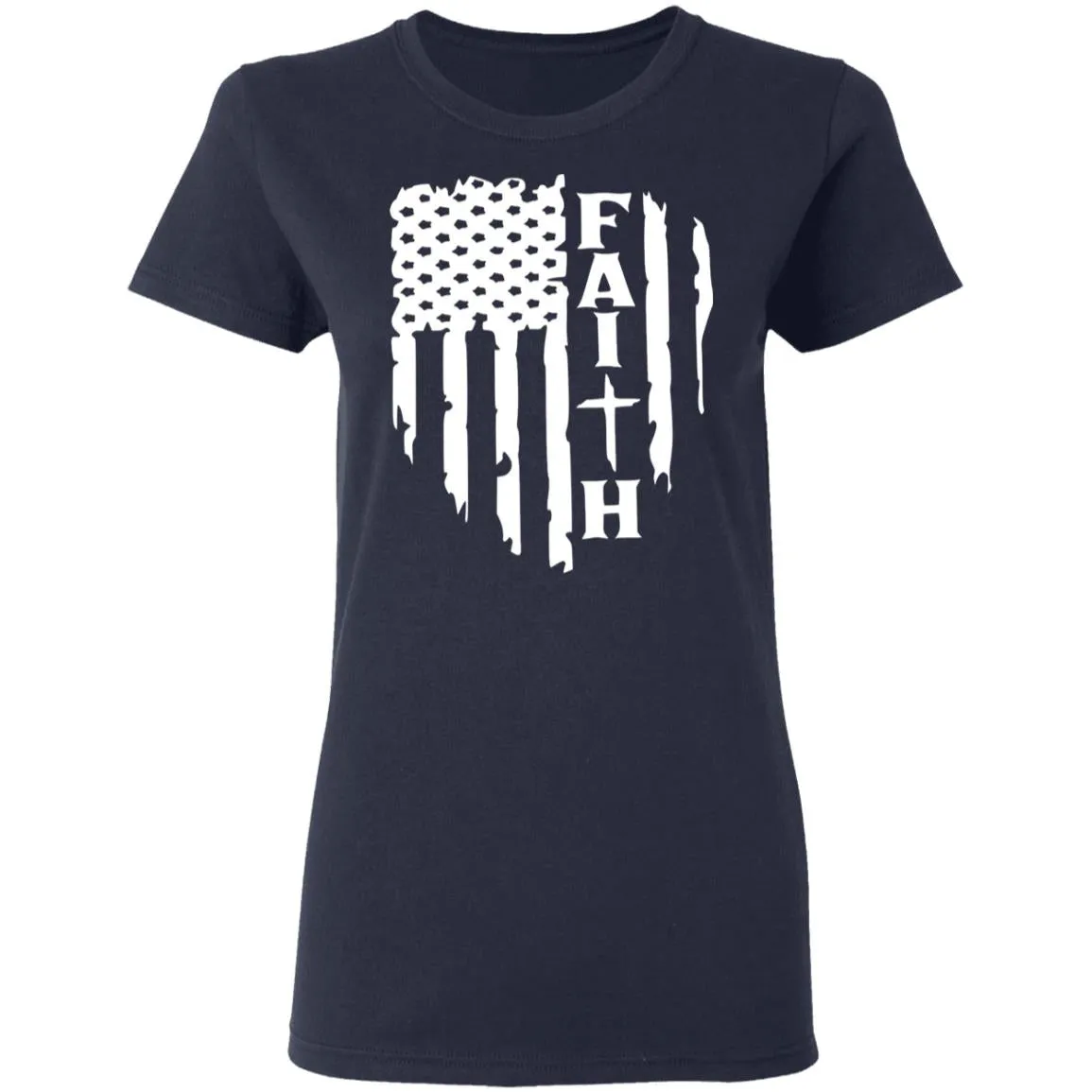 Faith Flag Ladies' 5.3 oz. T-Shirt