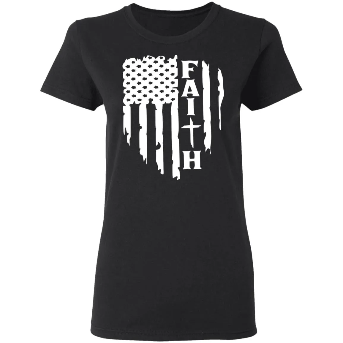 Faith Flag Ladies' 5.3 oz. T-Shirt