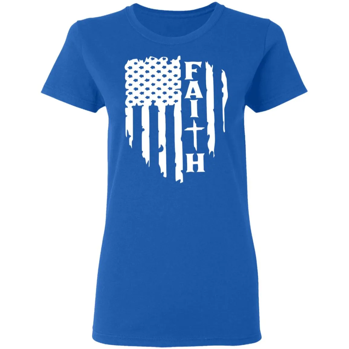 Faith Flag Ladies' 5.3 oz. T-Shirt