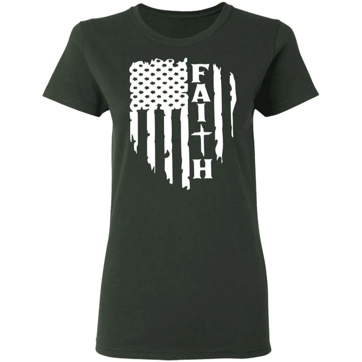 Faith Flag Ladies' 5.3 oz. T-Shirt