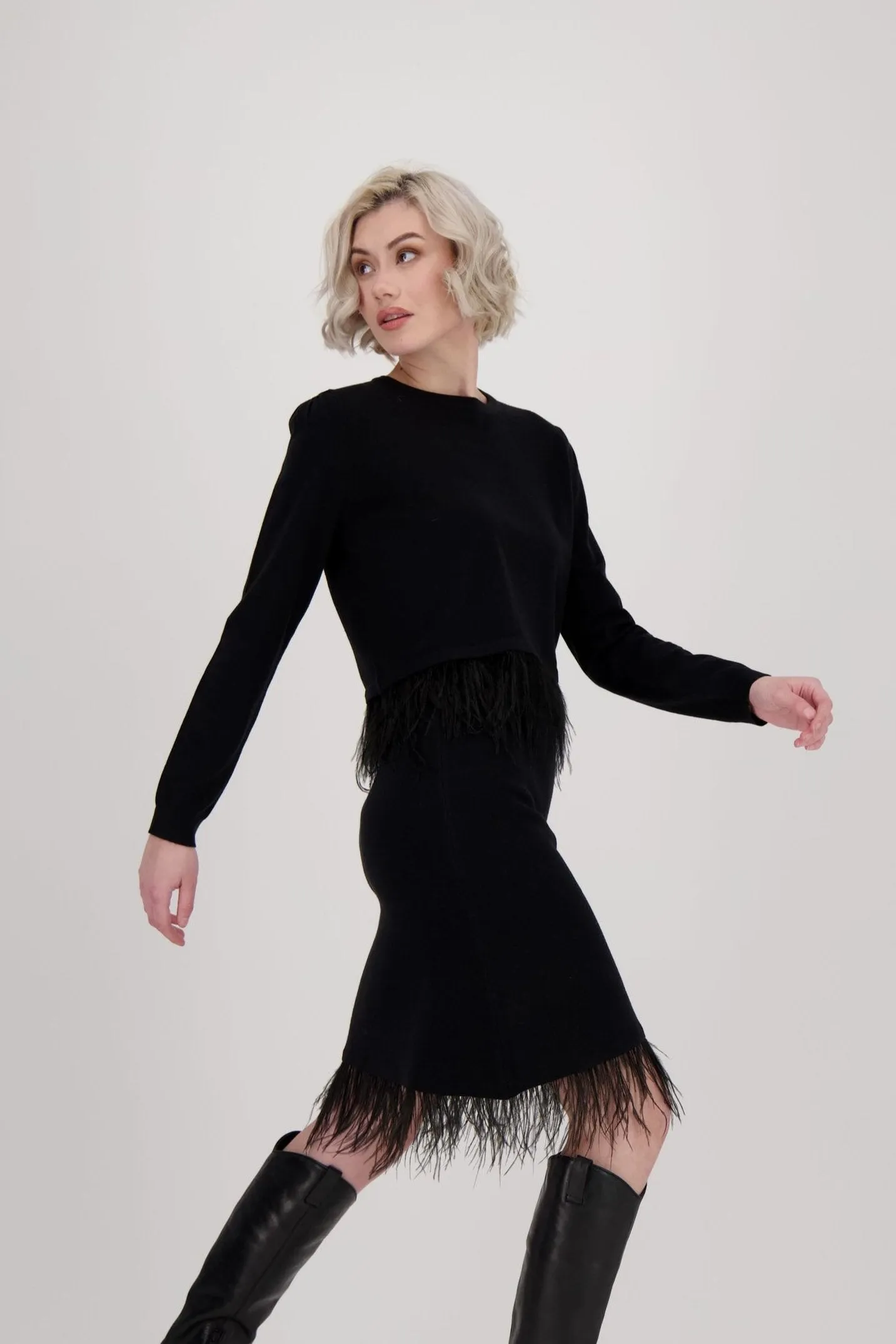 Feather Hem Sweater