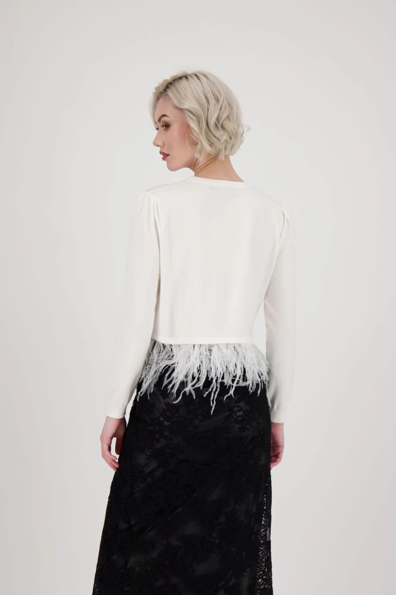 Feather Hem Sweater