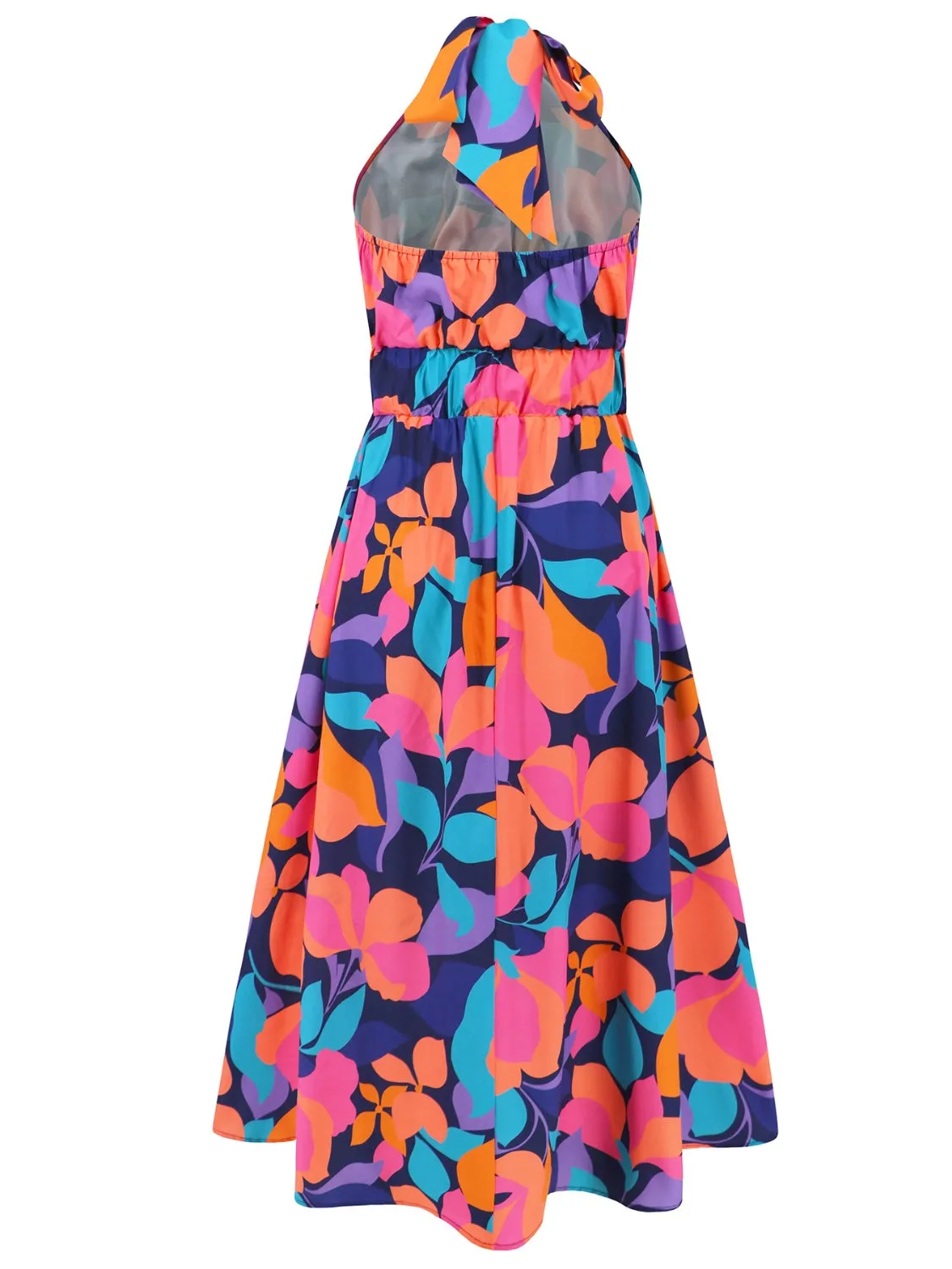 Floral Sleeveless Midi Summer Dress
