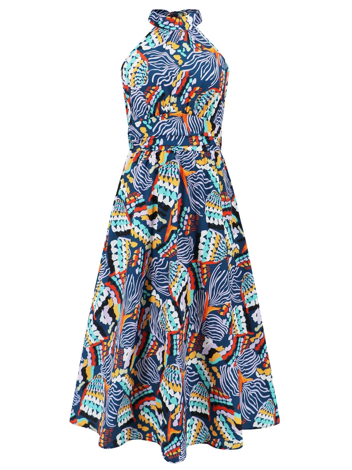 Floral Sleeveless Midi Summer Dress