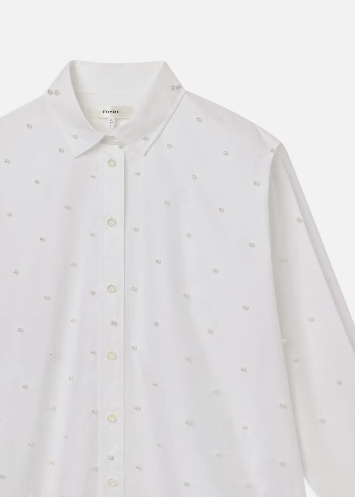 FRAME The Oversized Pearl Top - White