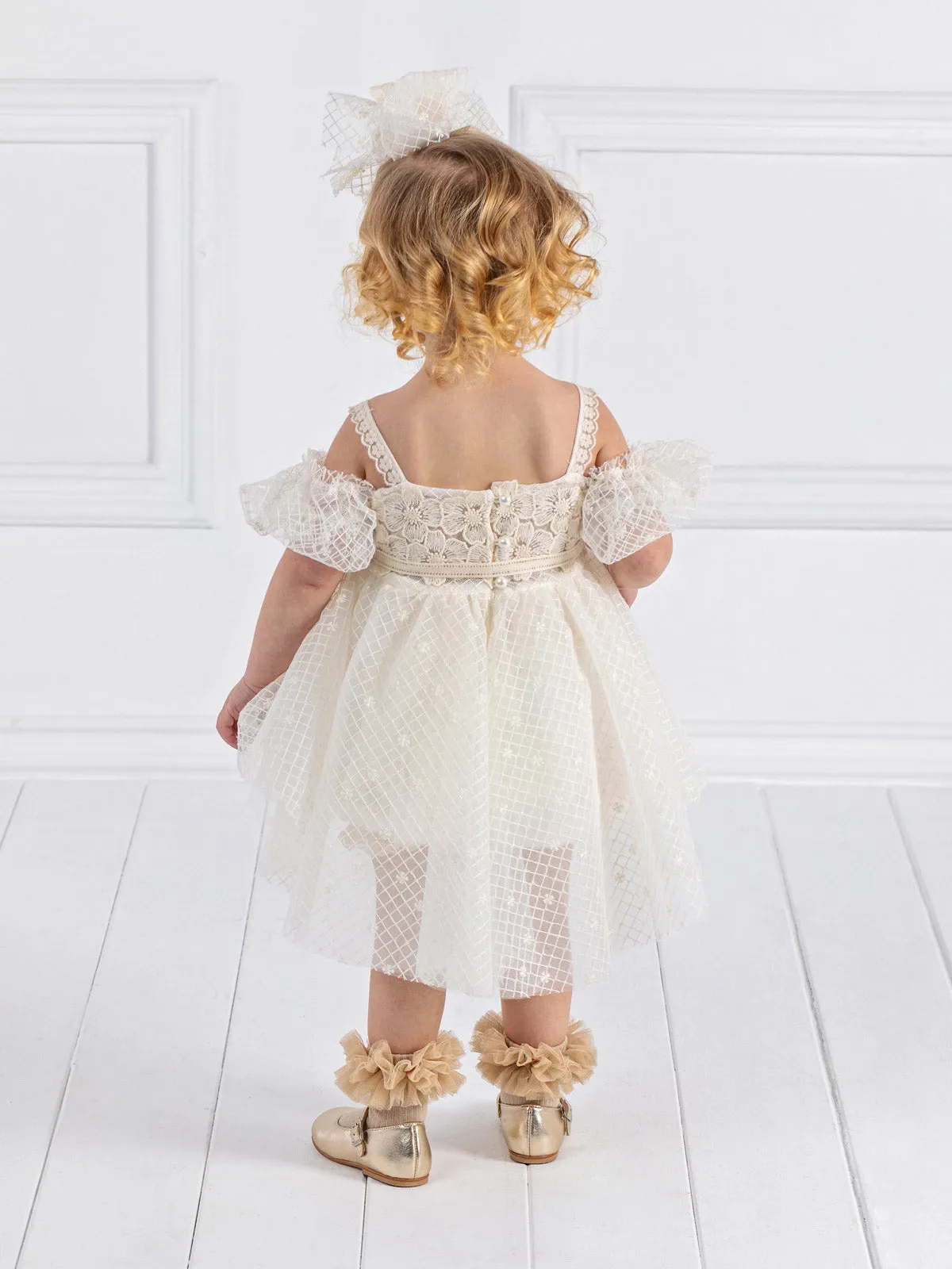 Girl's dress with asymmetric skirt-CHARM