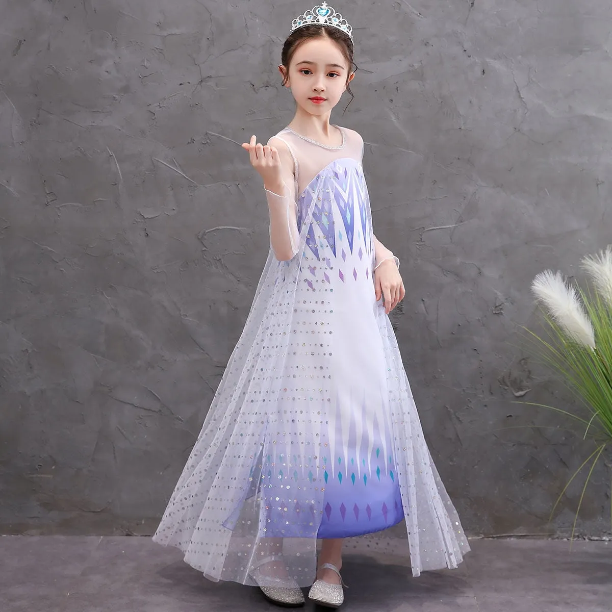 Girls Princess Dress Frozen Costume Elsa Dresses With Accessories for Christmas