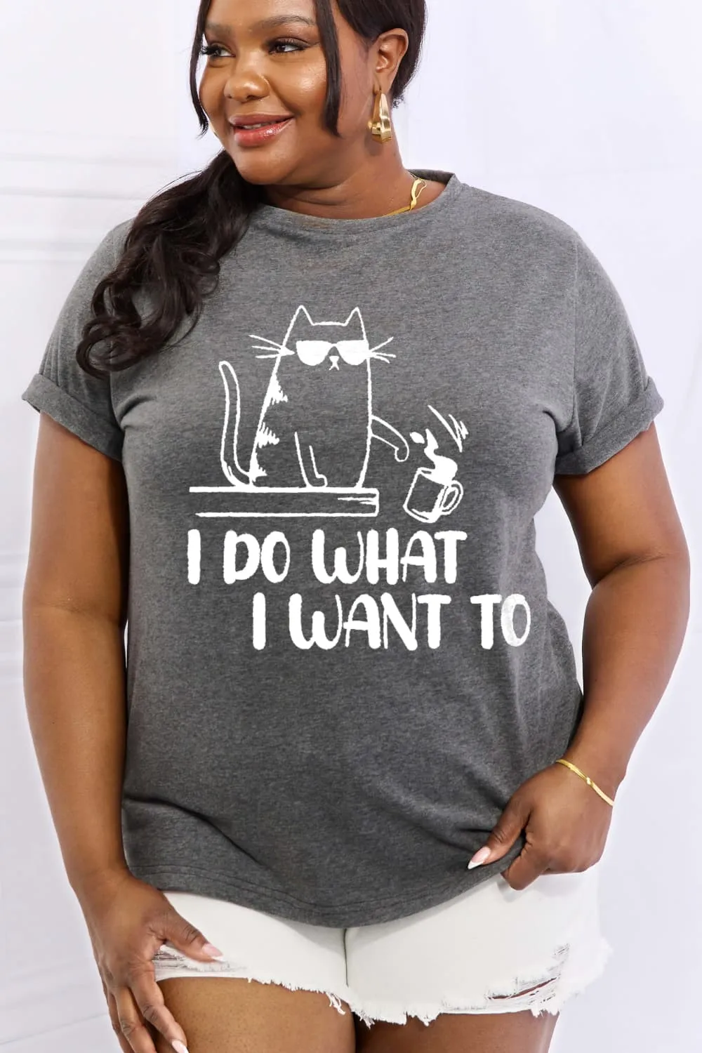 I DO WHAT I WANT TO Graphic Cotton Tee
