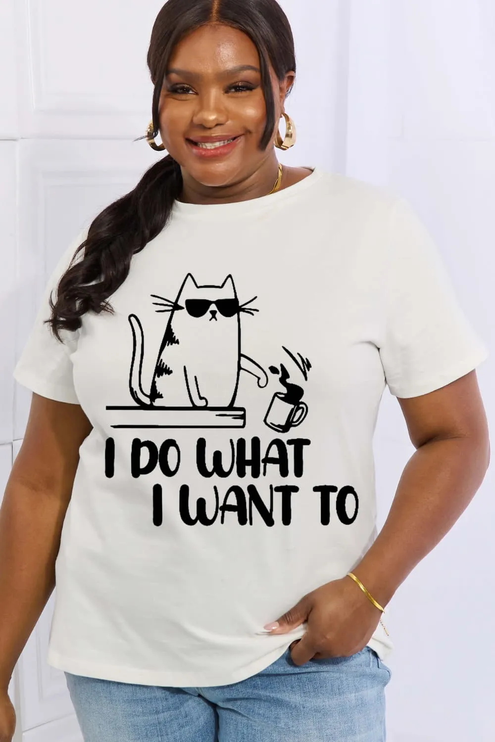 I DO WHAT I WANT TO Graphic Cotton Tee