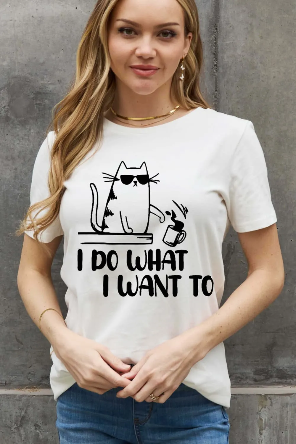 I DO WHAT I WANT TO Graphic Cotton Tee