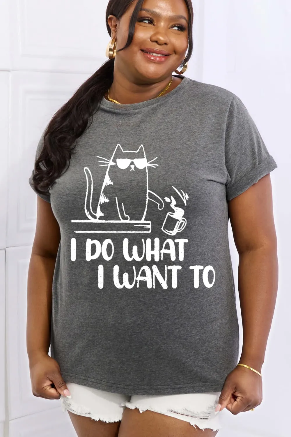I DO WHAT I WANT TO Graphic Cotton Tee