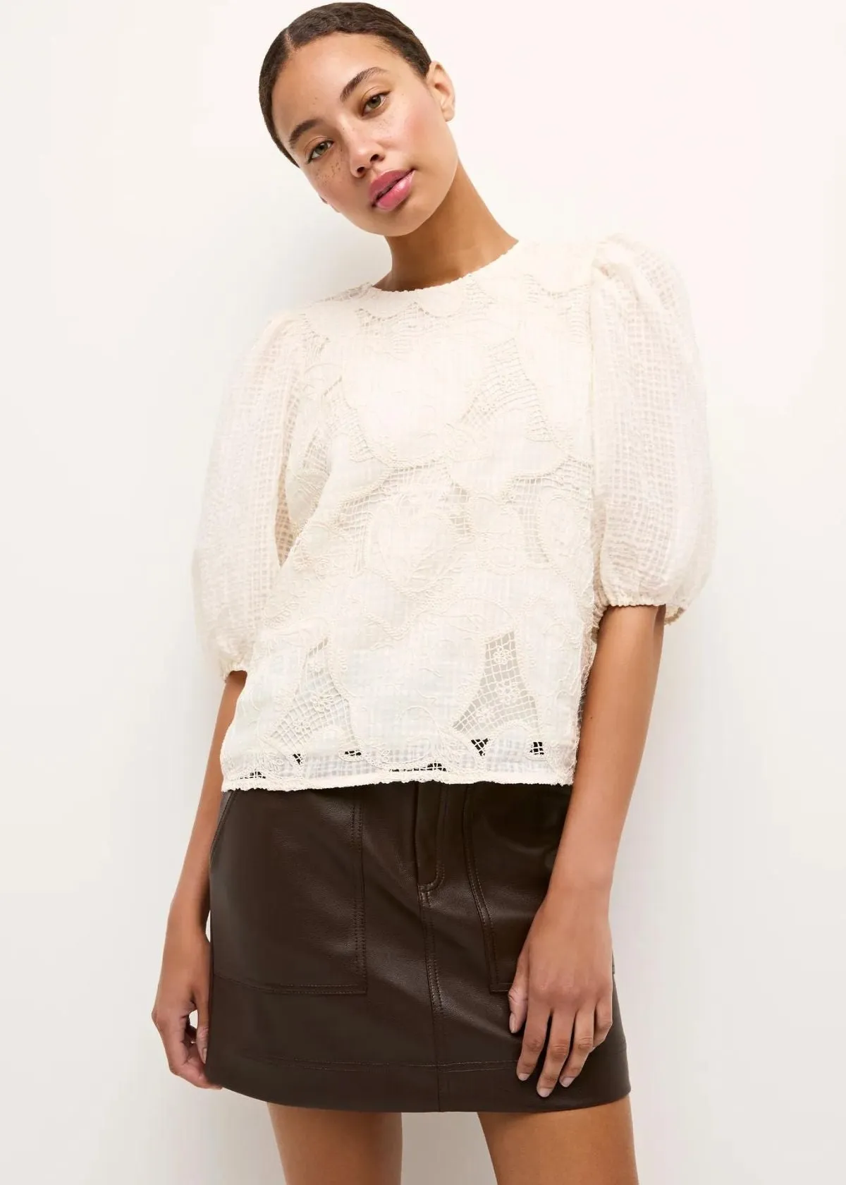 MARIE OLIVER Vance Top - Bone