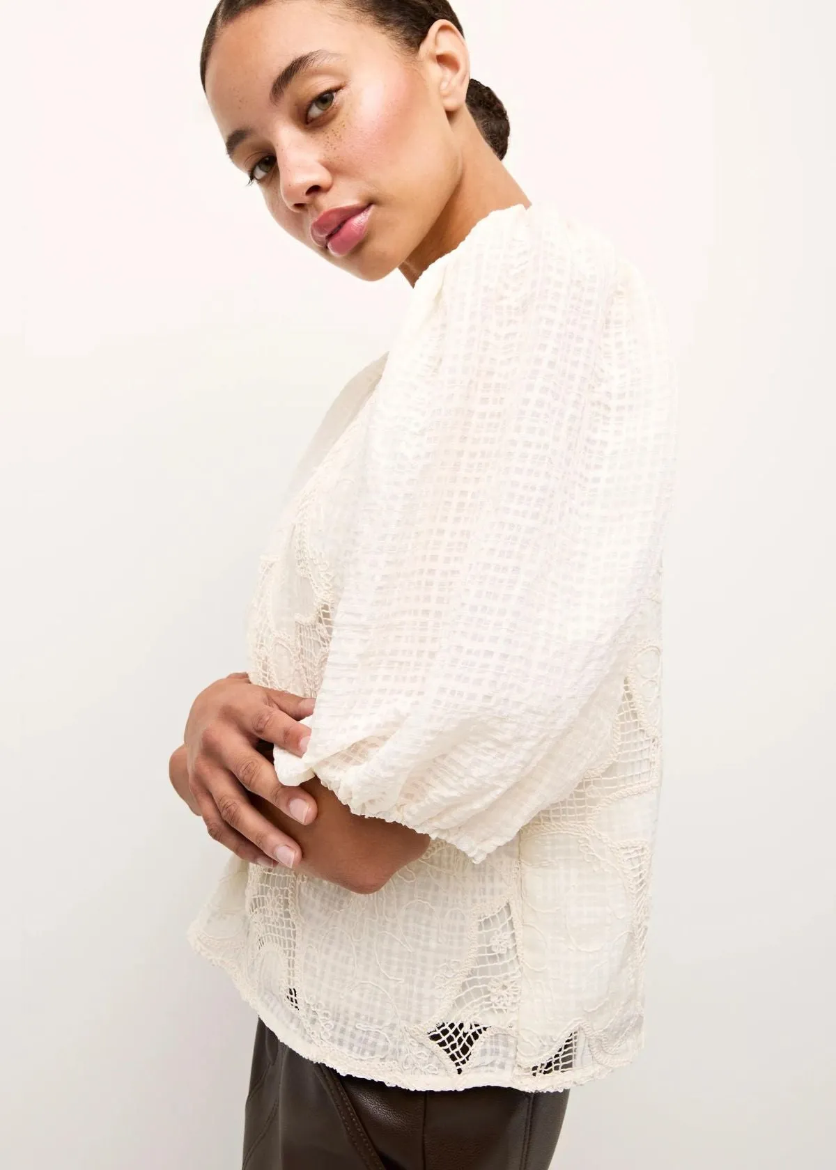MARIE OLIVER Vance Top - Bone