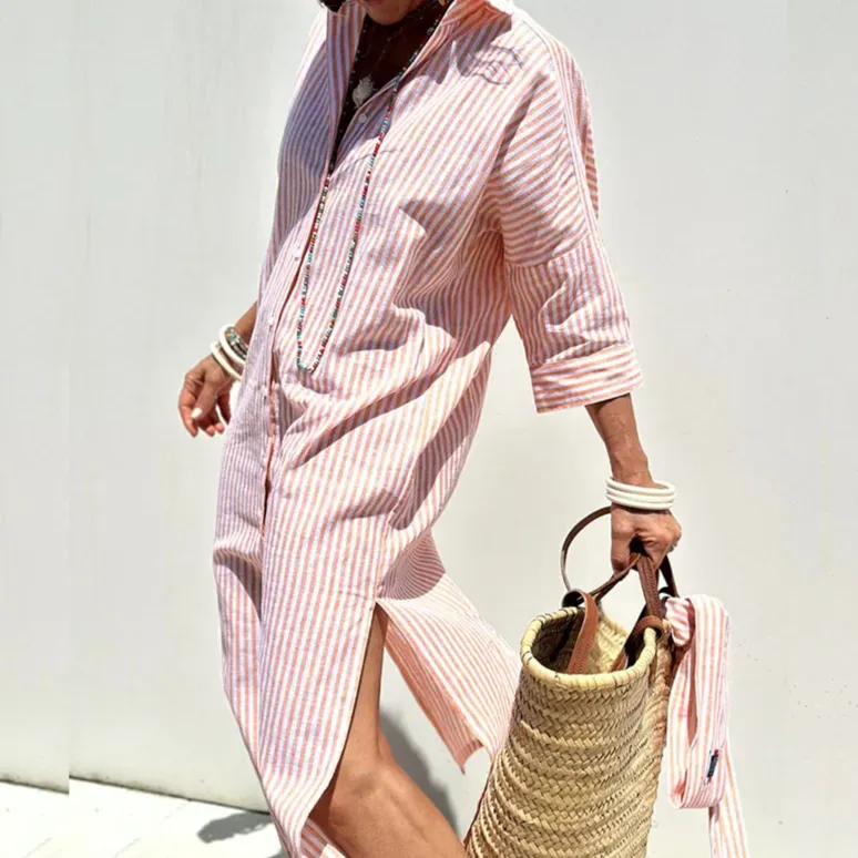 Marielle | Striped Shirt Dress
