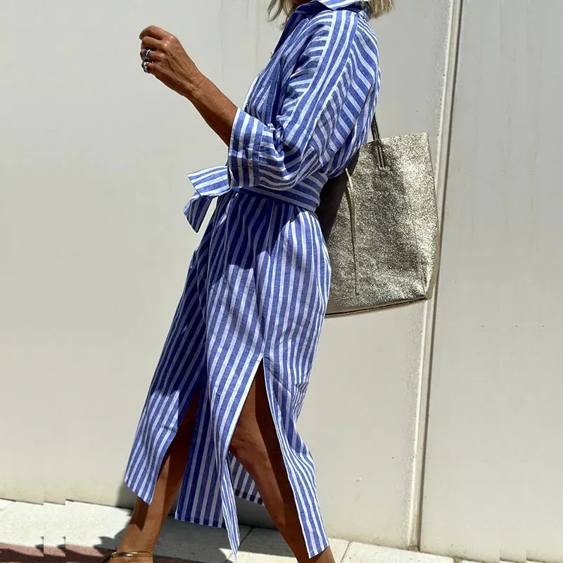 Marielle | Striped Shirt Dress