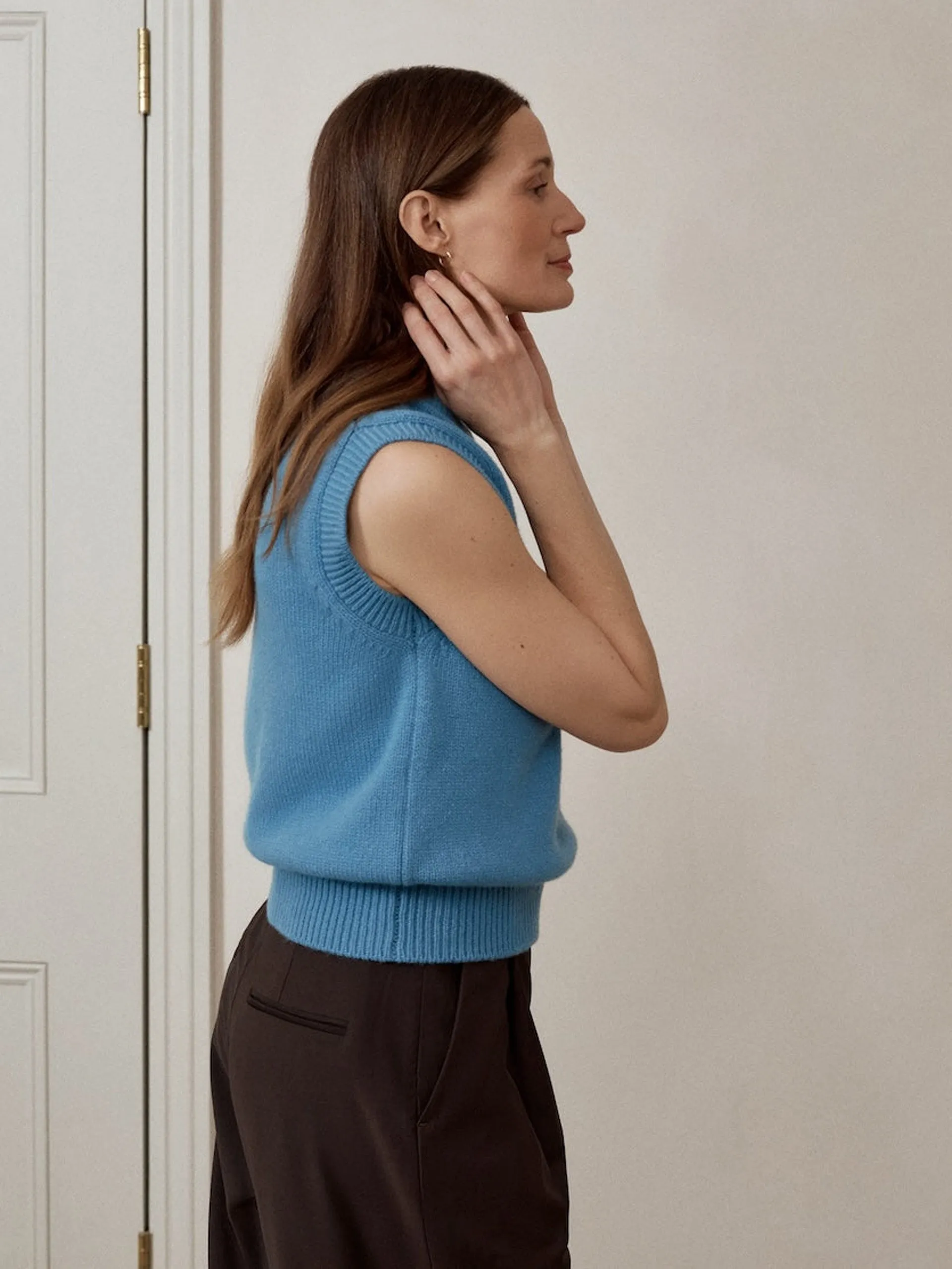 Morning blue tank top