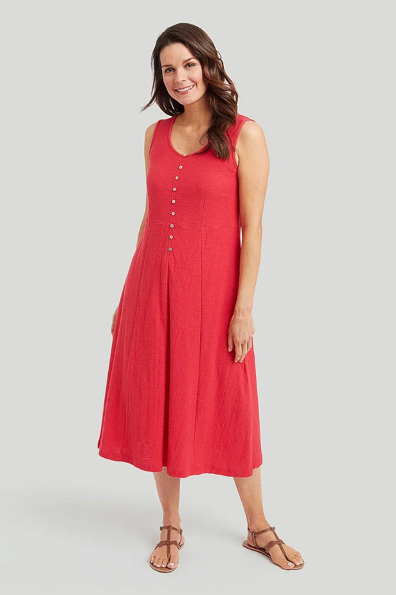 Organic Cotton Slub Lutari Dress – Red