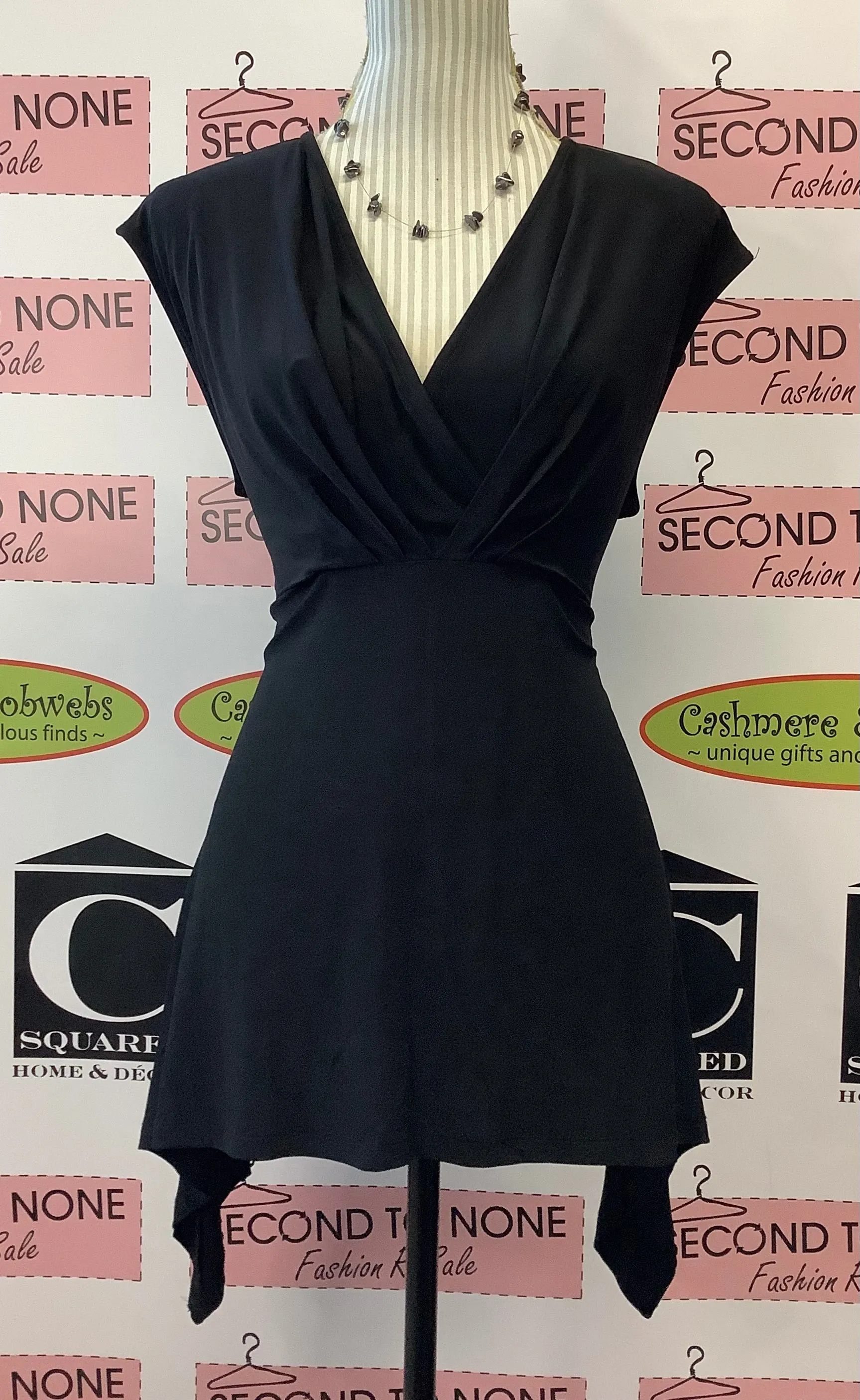 Pleated V-Neck Top (M)