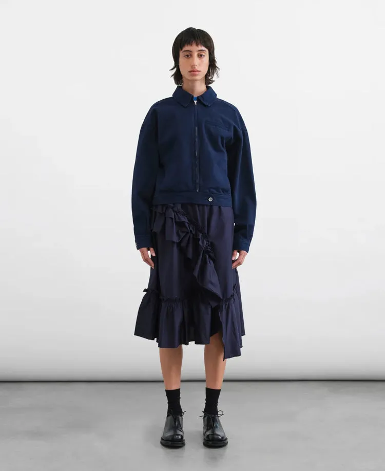 YMC | Draped Skirt | Navy